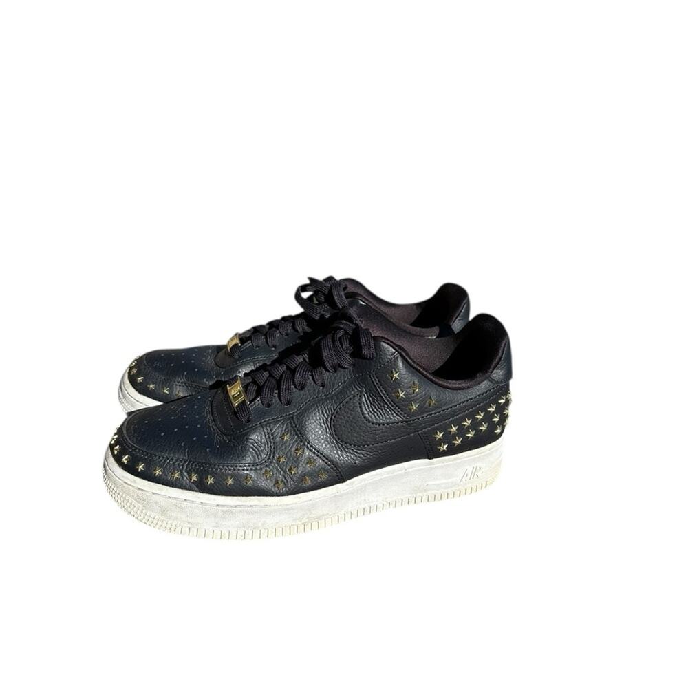 Nike Air Force 1 Black and Gold Stars Studded Sneakers GUC Size 9 - Picture 12 of 16
